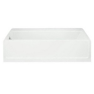 Sterling® Advantage™ 6103 Left Hand Drain Apron Mount Vikrell™ Bathtub, 60 inch x 30 inch x 15 inch, White