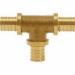 Sioux Chief PowerPEX 641AG322 Lead-Free Brass Tee, 3/4 inch x 1/2 inch x 1/2 inch, Pex Barb x Pex Barb x Pex Barb; 20/Case