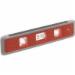 Ridgid 395 Nightshade 3 Vial Aluminum Torpedo Level, 9 inch L x 5/8 inch W x 1-1/4 inch, Red