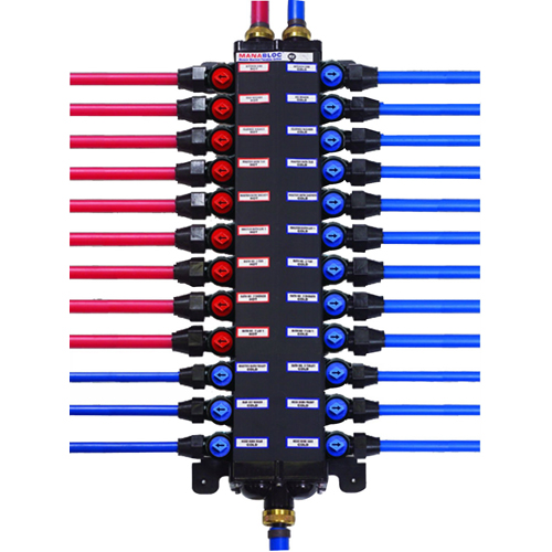Viega ManaBloc Compression Distribution Manifold, 3/8 inch, 24 Ports