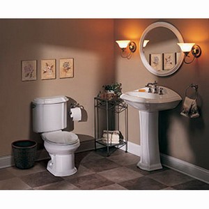 Vortens® 3121 Genova 12 inch Rough-In Vitreous China Elongated Front Toilet Bowl, 1.6 gpf, White