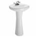 Vortens 3510BI Vienna Vitreous China Bathroom Sink Pedestal, 27 inch H, Biscuit