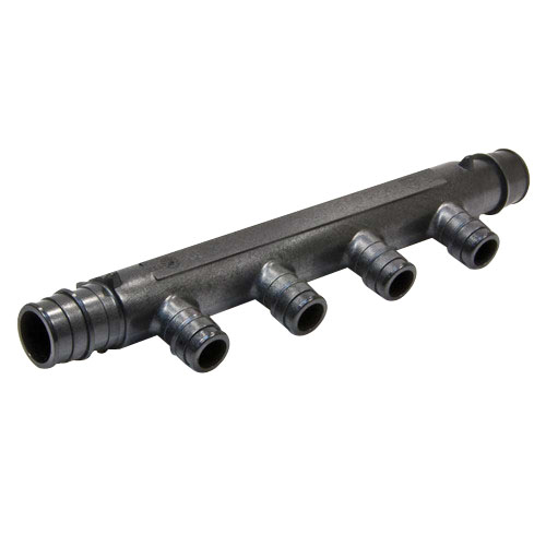 Uponor Wirsbo EP Flow-Through Multi-Port Tee, 4-Outlets, 3/4 inch