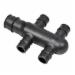 ProPEX&reg; Q2337550 Engineered Plastic Multi-Port Tee, 3/4 inch x 3/4 inch x 3/4 inch, PEX x PEX x PEX; 10/Package