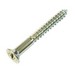 Flat Phillips Head Wood Screw, #12 Dia, 1-1/2 inch Thread Length, Zinc Plated