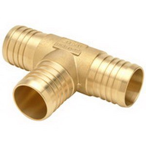 Zurn Brass Tee, 1-1/2 inch x 1 inch x 1 inch, Barb